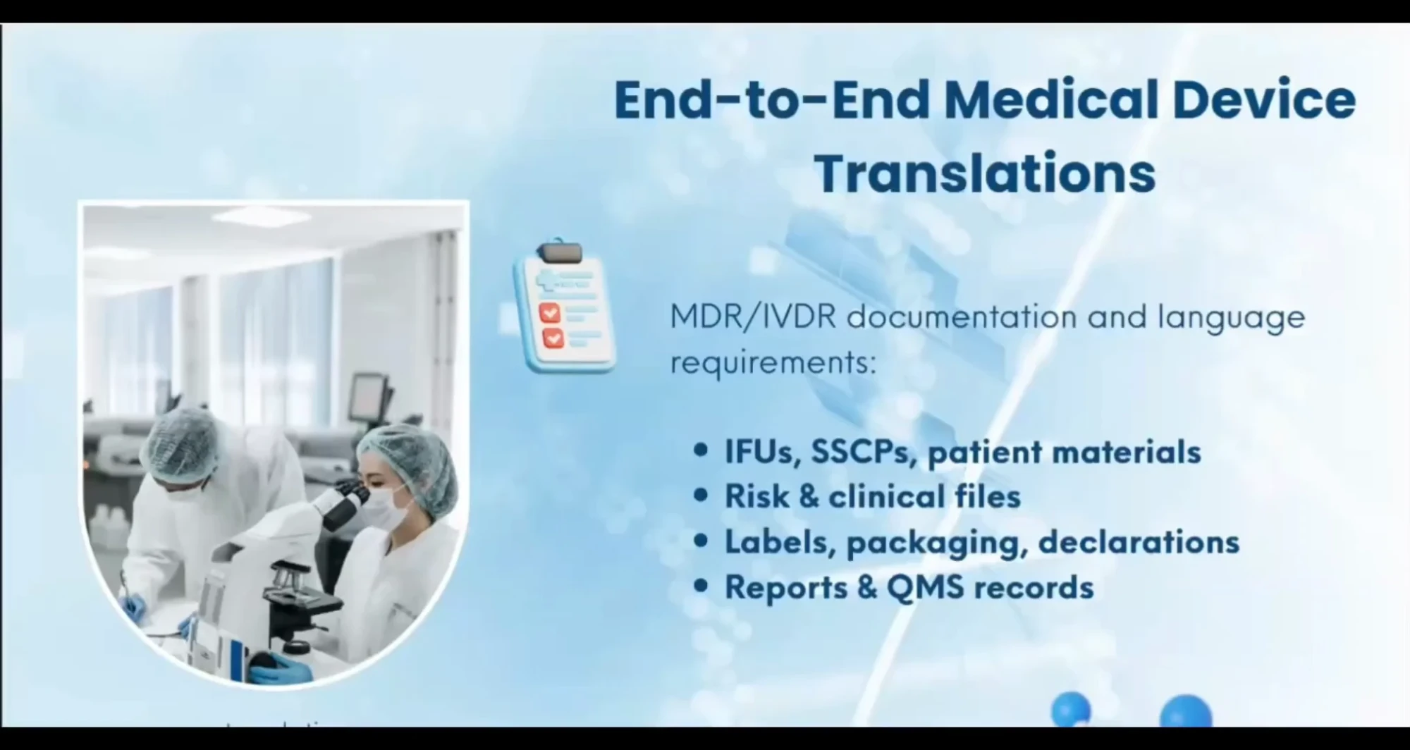 End-to-End Medical Device Translations