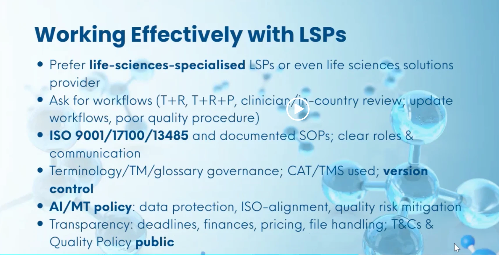 Working Effectively with LSPs