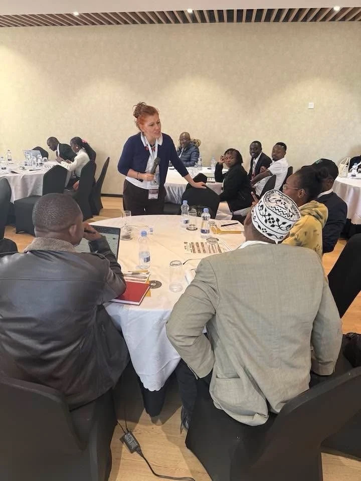 Nataliya Nedkova delivering her keynote presentation at International Translation Day 2026 in Nairobi