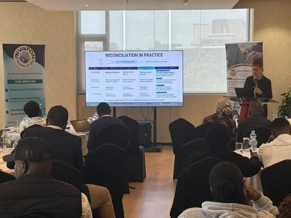 Reconciliation in Practice workshop led by Nataliya Nedkova at International Translation Day 2026 in Nairobi